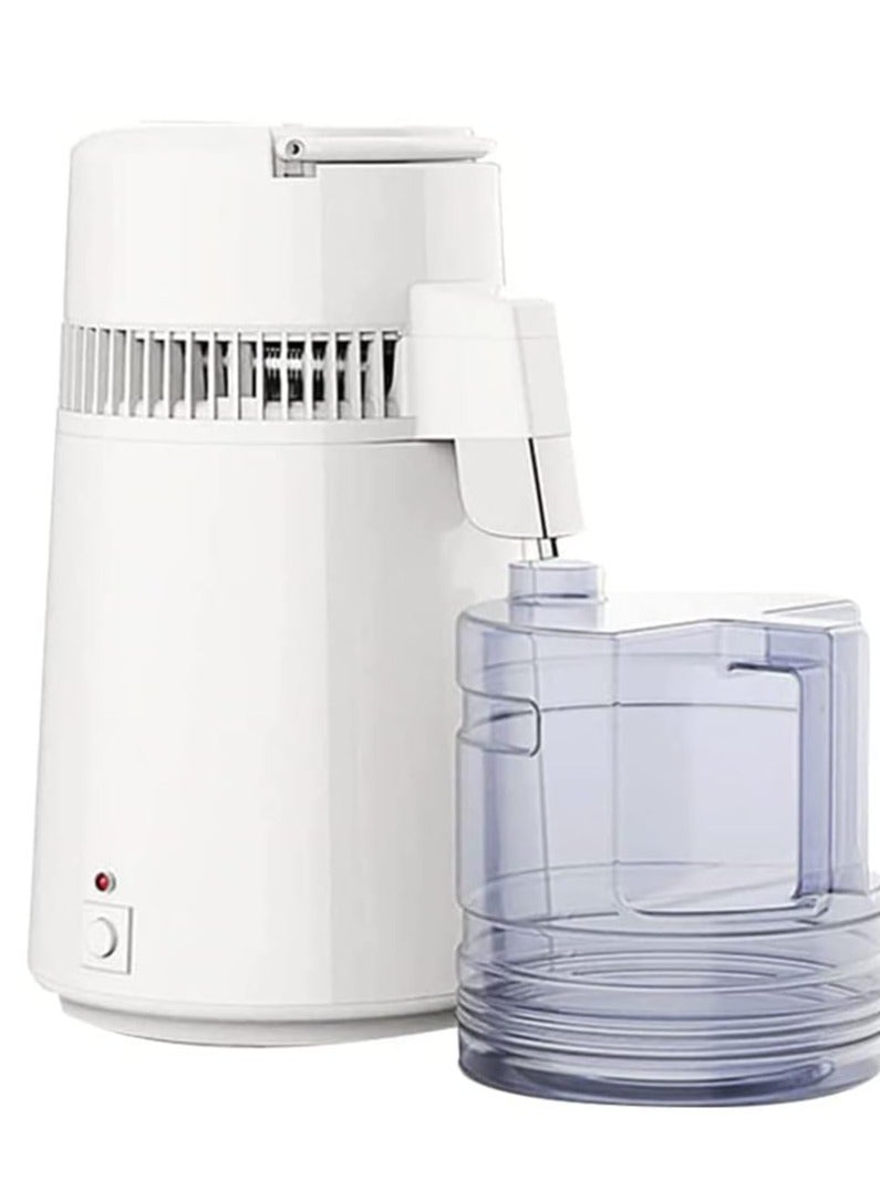 جهاز تقطير مياه من الفولاذ المقاوم للصدأ سعة 4 لترات، بقدرة 750 واط، جهاز تقطير مياه نقية عالي الطاقة، جهاز تنقية ذو سعة كبيرة، للاستخدام في المختبرات والمنازل وصالونات التجميل - Image 2